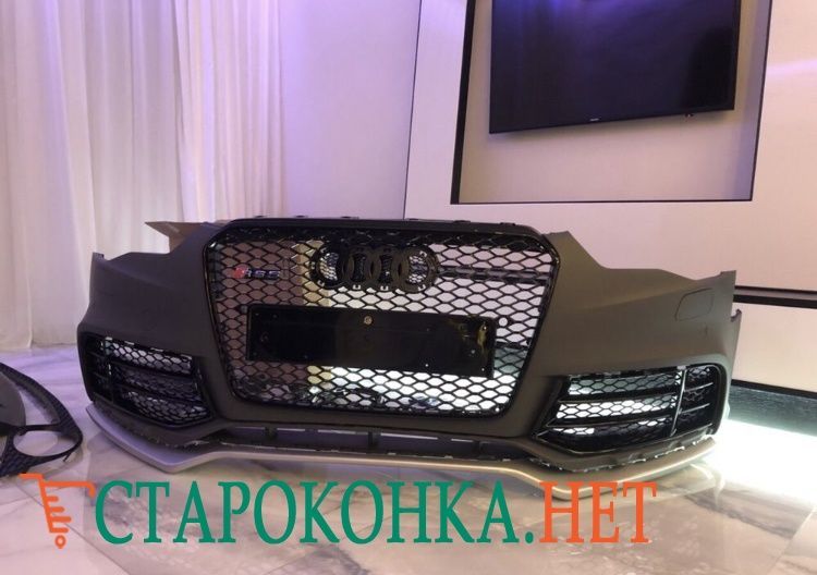 Бампер Audi A5 (2007-2015) в стиле Audi RS5 , решетка радиатора